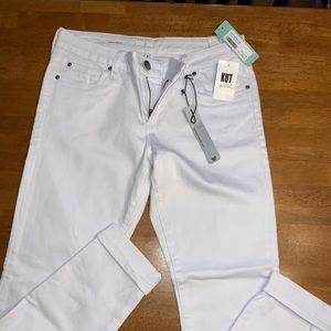 KUT from the Kloth Diana Skinny Jeans White